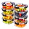 Sorbus Glass Meal Prep Containers, 16 Pcs. Dishwasher and Oven Safe Reusable Meal Prep Containers with Airtight Lids